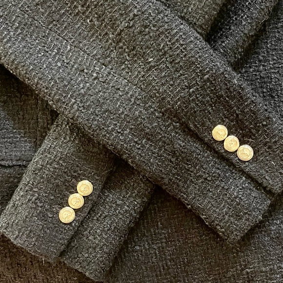 ✨ZARA✨Tweed Blazer Jacket w/Gold Buttons - Picture 6 of 8